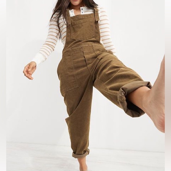 Aerie American Eagle oversized corduroy overall jumpsuit - Picture 7 of 7
